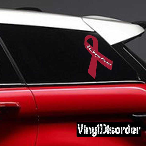 Brain Aneurysm Awareness Ribbon Vinyl Wall Decal Or Car Sticker