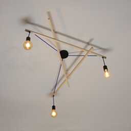 Asterisme Pendant Light 3 Bulbs Black Mustard Pine Wood Scandinavian Pendantmodern Pendantminimalist Pendanthanging Fixture - thumbnail 3