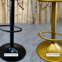 Cowhide & Leather Bar Stools/Counter - Adjustable Height Embossed Custom Made Gl - thumbnail 4