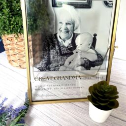 Personalised Floating Glass Memorial Frame Remembrance Photo Keepsake - thumbnail 2