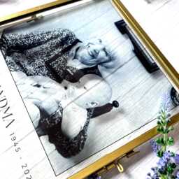 Personalised Floating Glass Memorial Frame Remembrance Photo Keepsake - thumbnail 4