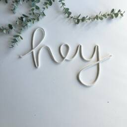 Hey Wall Decorative Sign For The Hall Welcome Hanging Kids Room - thumbnail 3