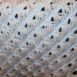 Baby Boy Blue Crochet Blanket ~ Unique Broomstick Stitch Newborn Gift - thumbnail 3