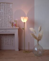 Simple Flower Floor Lamp & Lampshade - Blush