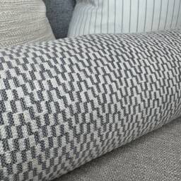"Scatter Grey Cushion For Sofa Or Bed, Decorative Bolster Pillow 16"" X 6" - thumbnail 3