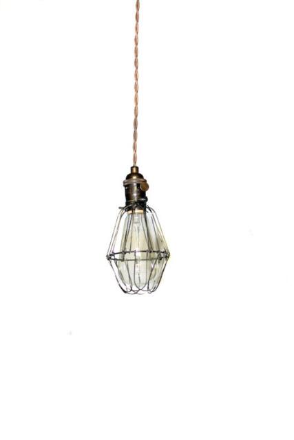 Simply Modern Bare Bulb Caged Edison Pendant Light in Oil Rubbed Bronze - image 1