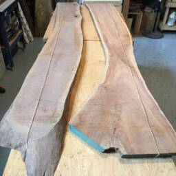 Cherry River Coffee Table With Black Epoxy - thumbnail 2