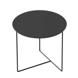Metal Side Table in Black Usable As Coffee Table & Nightstand - thumbnail 2
