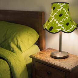 Green Retro Lampshade With Black Braid Handmade For Ceiling Lights, Table & Floor Standard Lamp Shades - thumbnail 3