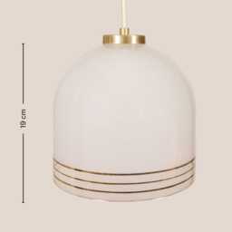 Romana Vintage Pendant Light Mcm Hanging Handcrafted Glass Lamp Retro Ceiling Fixture Yugoslavia Gold Brass - thumbnail 4