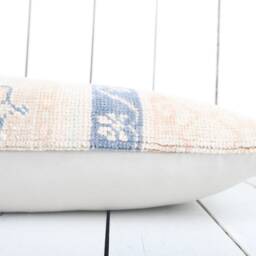 Vintage Turkish Kilim Lumbar Pillow Cover 12x24 Inch, Handmade - thumbnail 4