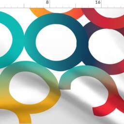 Colorful Circles Curtain Panel - Bright Graphic Serpentine 80S 90S Retro Custom Swirls & Curls By Alchemiedesign - thumbnail 4