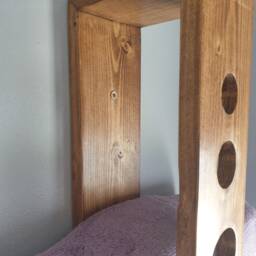 Nereid - Rustic Bath Towel Storage Shelf, Rack, Bathroom, Holder, Ladder. Toilet Roll Holder - thumbnail 3