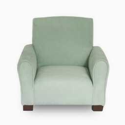 Personalized Child's Upholstered Rocking Chair/Kids - Seafoam Green Suede - thumbnail 4