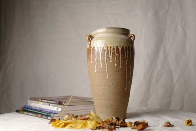 Wabi-Sabi Terra Melt Pot Earthy Elegance Vase - image 1