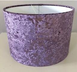 Handmade Lampshade in A Beautiful Lilac/Lavender Velvet Fabric, Various Sizes Available, Ceiling Or Table Floor Lamp Options - thumbnail 1