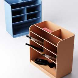Tiered Pen Holder - Wide Desk Organiser 3 Section Tray - thumbnail 4