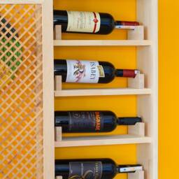Nostalgia 4 Tier Beverages Cabinet, Floating Wine Bottle Holds, Wall Hanging Cupboard, Whiskey Organizer Rack, Bar Cabinet For New Home - thumbnail 2
