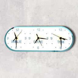 Personalized Three Time Zone Clock Family & Friends Name Sign - thumbnail 3