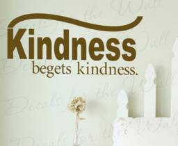 Kindness Begets Charity Inspirational Motivational Wall Decal Adhesive Vinyl Quote Saying Lettering Decoration Sticker Decor Letters I61 - thumbnail 1