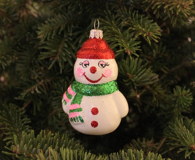 Snowman Christmas Ornament, Blown Glass Figurines, Hand Painted Classic Ornaments, Festive Fancy Tree Decorations, Unique Style - image 1