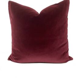 High End Luxury Designer Velvet Boho/Geometrical Red & Gold Handmade Cushion Cover Interior Decorative - thumbnail 3