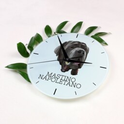 A Clock With A Neapolitan Mastiff Dog. New Collection The Geometric Dog - thumbnail 2