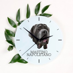 A Clock With A Neapolitan Mastiff Dog. New Collection The Geometric Dog - thumbnail 1