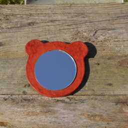 Bear Head Mirror, Small Wall Mirror, Bear Lover Gift, Head Decor, Round Gift For Him, Bears - thumbnail 4