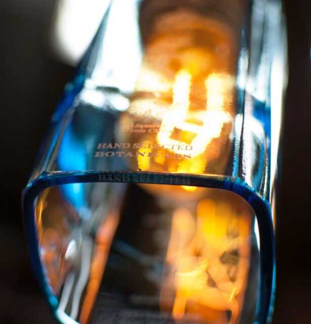 Bombay Sapphire Bottle Cut Pendant Lamp - Light With Fixtures - image 1