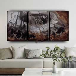 Extra Large Brown Abstract Painting Original Oil & Acrylic Artwork - thumbnail 3