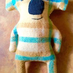 Koala Soft Toy, Vintage Blanket Fabric Animal Plushie, Australian Souvenir, Koala, Wildlife Animal, Baby Present, Birthday Gift - thumbnail 3