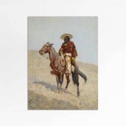 Mexican Vaquero - Western Art Print Oil Painting Of Horse & Rider in Desert Physical Shipped Sizes 5x7 8x10 9x12 18x24 - thumbnail 3