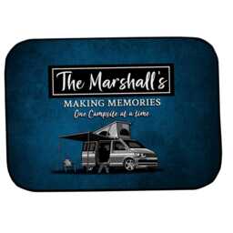 Personalised Pop-Top Campervan Door Mat - Blue Grunge Indoor 44cm X 32cm - thumbnail 3
