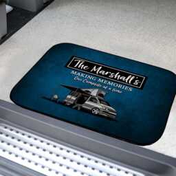 Personalised Pop-Top Campervan Door Mat - Blue Grunge Indoor 44cm X 32cm - thumbnail 2