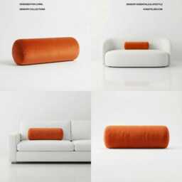 Plush Velvet Bolster Pillow Soft Hollow Fibre Roll Cushion - thumbnail 3