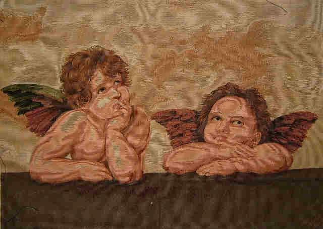Raffael Cherubs Oblong Tapestry Cushion Pillow Cover - image 1