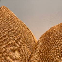 Orange Linen Pillow Cover, Mandarin Decorative Pillow, Handmade Pillowcase - thumbnail 4