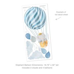 Small Elephant in Basket - Blue Fabric Wall Decal Nursery Daydreams Collection Mej - thumbnail 2