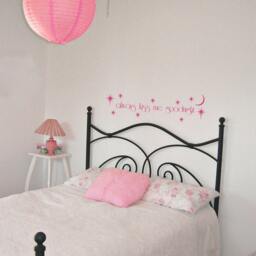 Always Kiss Me Goodnight Art Deco Nuevo Quote - Wall Decal Custom Vinyl Stickers - thumbnail 1