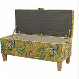 Ochre Monkey Storage Bench Ottoman - British Made - thumbnail 3