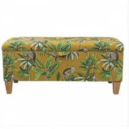 Ochre Monkey Storage Bench Ottoman - British Made - thumbnail 2
