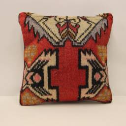 Rug Pillow Cover 16x16 in 40x40 cm Throw Pillows Decorative Boho Interior Design Home Decor Ethnic Pillowcover Rug Cushion 4Kf-648 - thumbnail 1