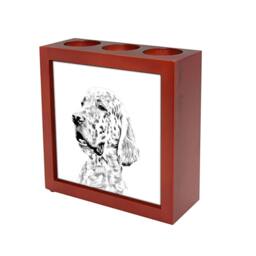 English Setter - Wooden Stand For Candles/Pens With The Image Of A Dog New Collection - thumbnail 1