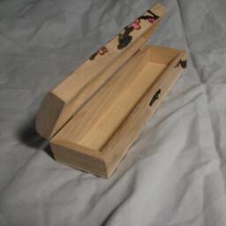 Cherry Blossom Pencil Box Wood Burning - thumbnail 3