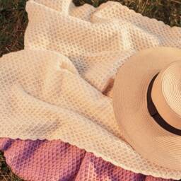 Alpaca Wool Baby Blanket, Christening Gift Shower Present, Knitted Neutral Gender, Newborn Plaid Handmade - thumbnail 2