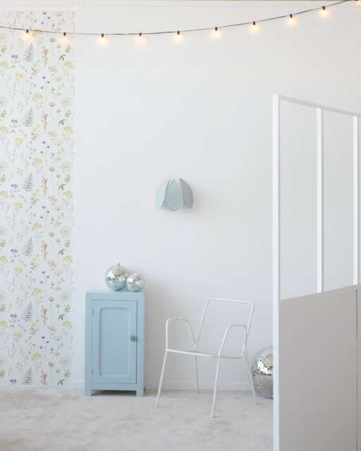 Sage & Gold Flower Wall Light - image 1