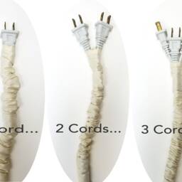 Cream Thin Style Hook & Loop Lamp Cord Cover 9 Ft X 7/8 In - thumbnail 3