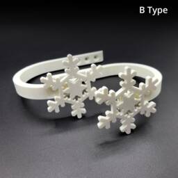 Replaceable Snowflake Shape Curtain Holdbacks/Tiebacks 3D Printed Plastic - Set Of 2 - thumbnail 3