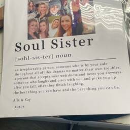Soul Sister Photo Collage Print, Best Friend Birthday Gift, Gift For Her, Personalised - thumbnail 3